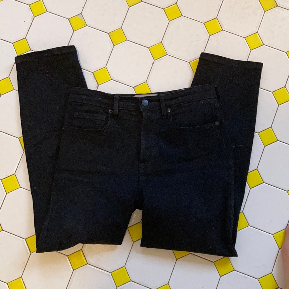 Everlane black hi rise straight leg jeans